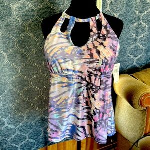 Women's Multicolor Halter swim Top